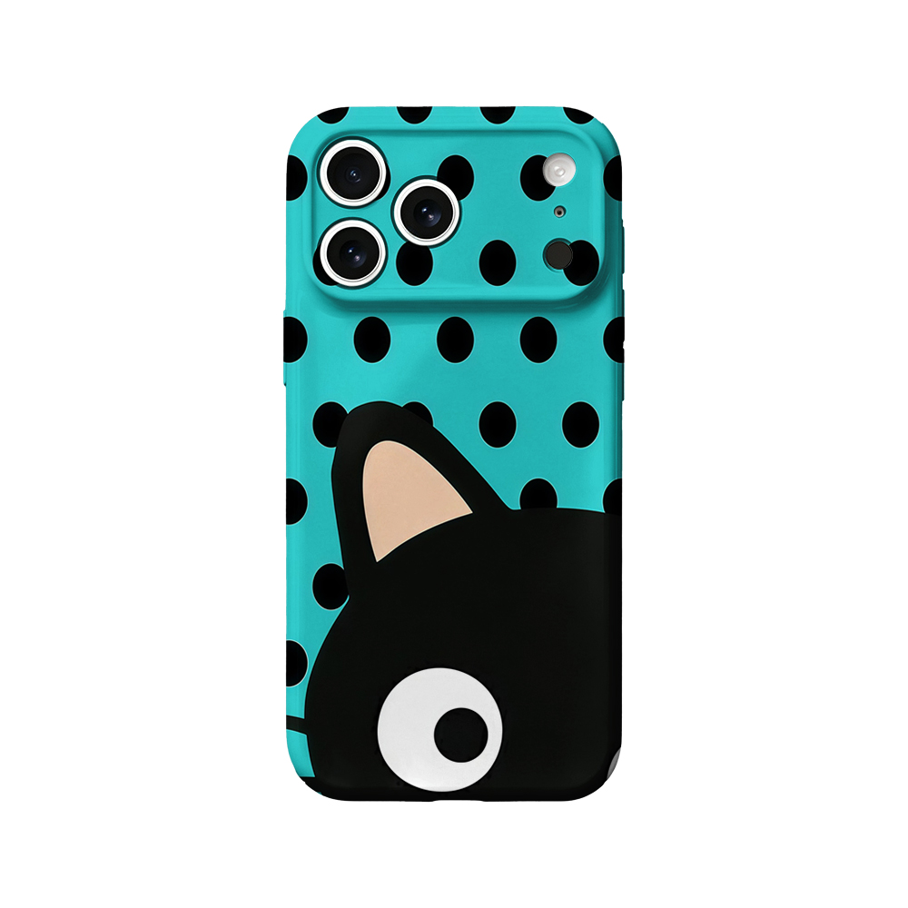 Turquoise Polka Dot Cat Phone  - огляд і ціна Phone Cases Xr Iphone