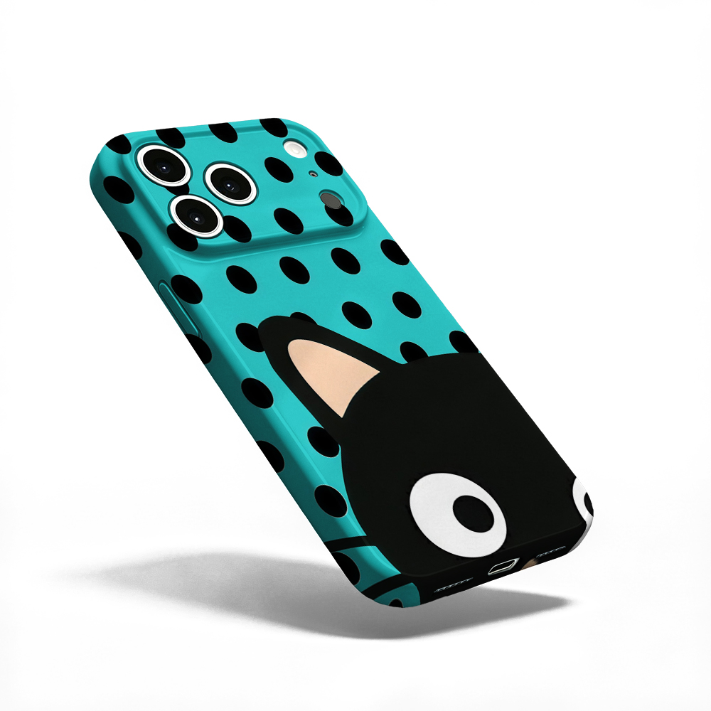 Turquoise Polka Dot Cat Phone  - огляд і ціна Phone Cases Xr Iphone