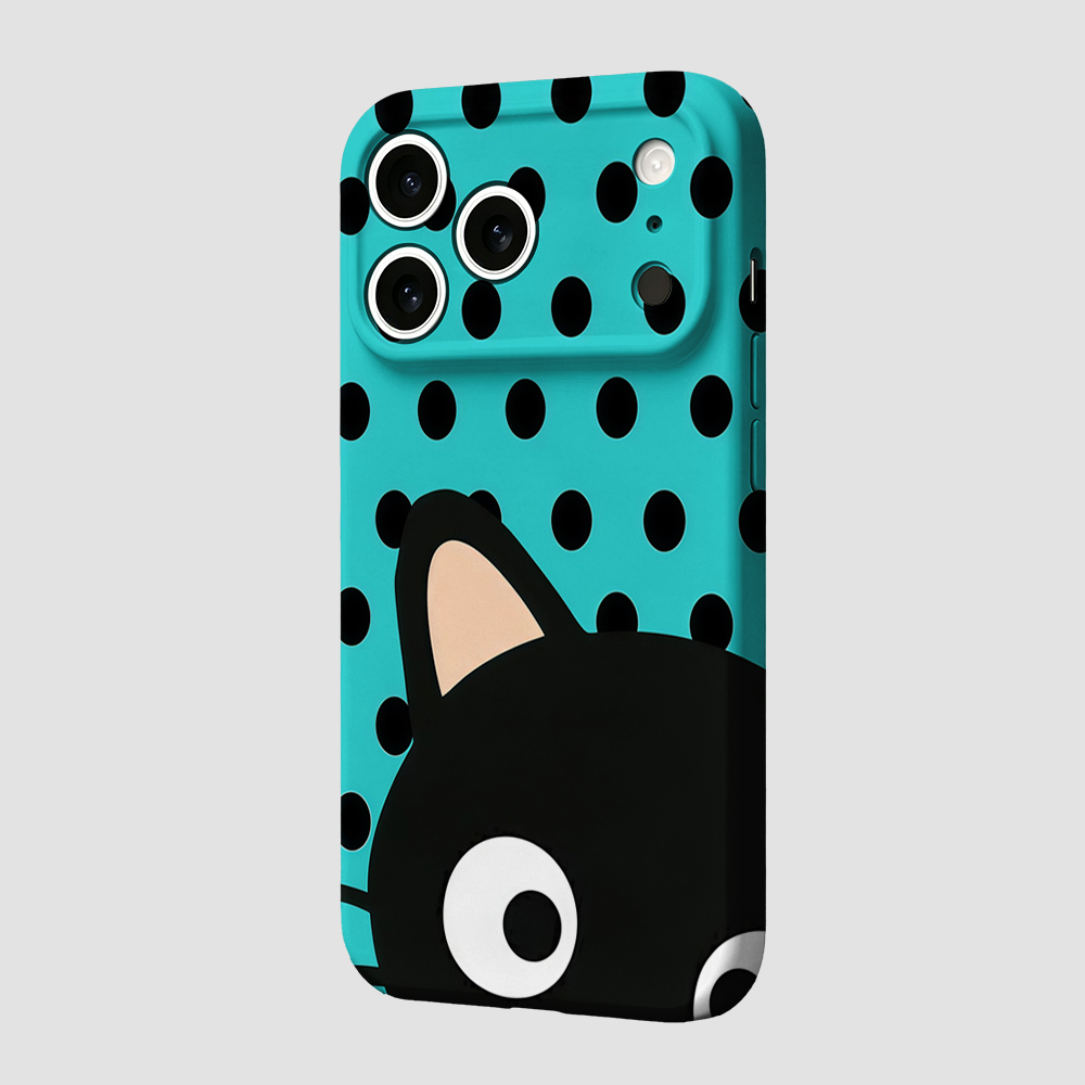 Turquoise Polka Dot Cat Phone  - огляд і ціна Phone Cases Xr Iphone