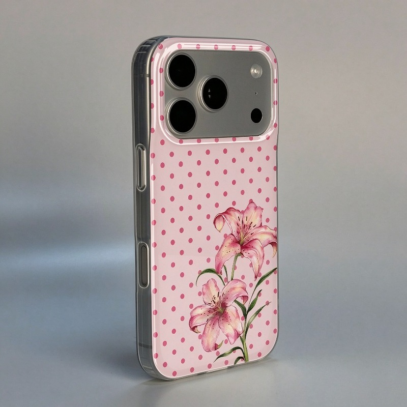 Pink Polka Dot Hibiscus Flower - огляд і ціна Phone Cases Xr Iphone