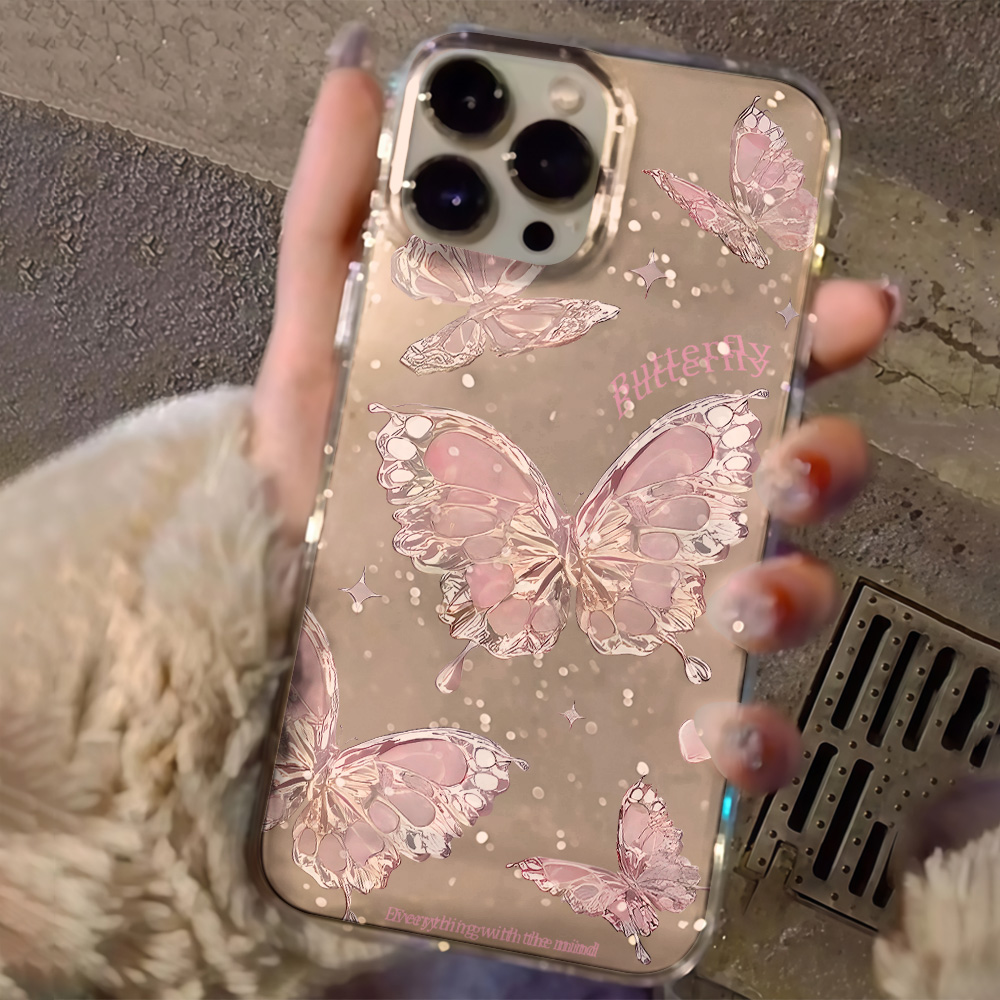 Pink Butterfly Clear Glitter P - огляд і ціна Phone Cases Xr Iphone