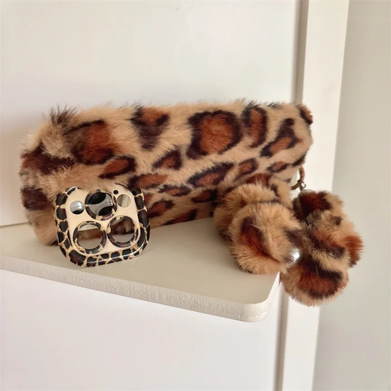 Fashion Leopard Furry Plush Le - огляд і ціна Phone Cases Iphone 13