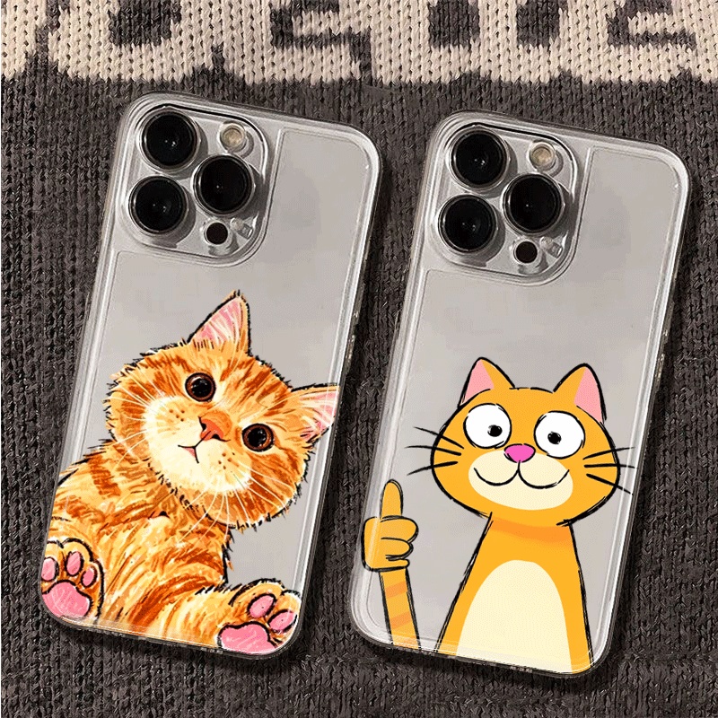 Cute Cartoon Orange Cat Phone  - огляд і ціна Phone Cases Xiaomi 15